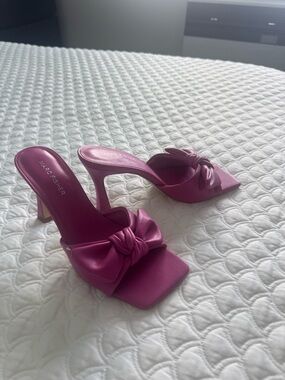 Marc Fisher Raspberry Knot Mule Heels